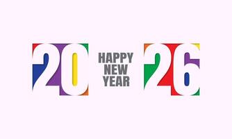 2026 Happy New Year Background Design. vector