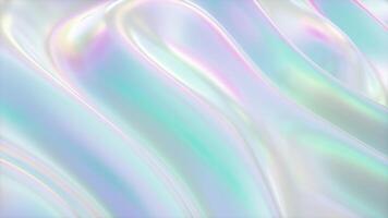 White Holographic Glossy Shapes Flowing Abstract Background Loop video