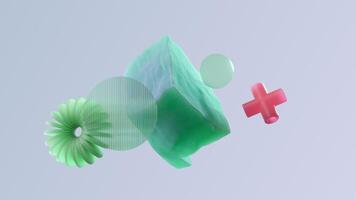 Floating Abstract Objects Motion Design Art Background video