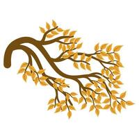 Autumn twig with leaf vector