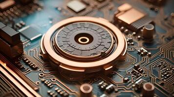Microchip computer chip processor AI computation power PC mobile ARM programming silicon motherboard components circuit board tech technological advance computing progress development video