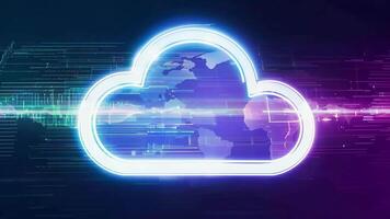 Cloud computing network safe encrypted storage personal data protection verified technology encryption security protocol wireless file transfer drive service cyberspace global database video