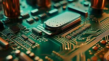 Microchip computer chip processor AI computation power PC mobile ARM programming silicon motherboard components circuit board tech technological advance computing progress development video