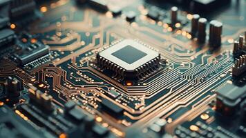 Microchip computer chip processor AI computation power PC mobile ARM programming silicon motherboard components circuit board tech technological advance computing progress development video