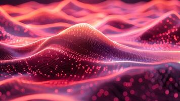 Colorful neon waves technology background abstract digital information data flow cyberpunk VR AR augmented virtual reality internet connection motion hologram surface vivid vibrant glow video