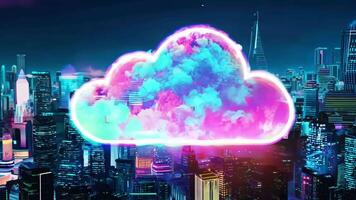 Cloud computing network safe encrypted storage personal data protection verified technology encryption security protocol wireless file transfer drive service cyberspace global database video