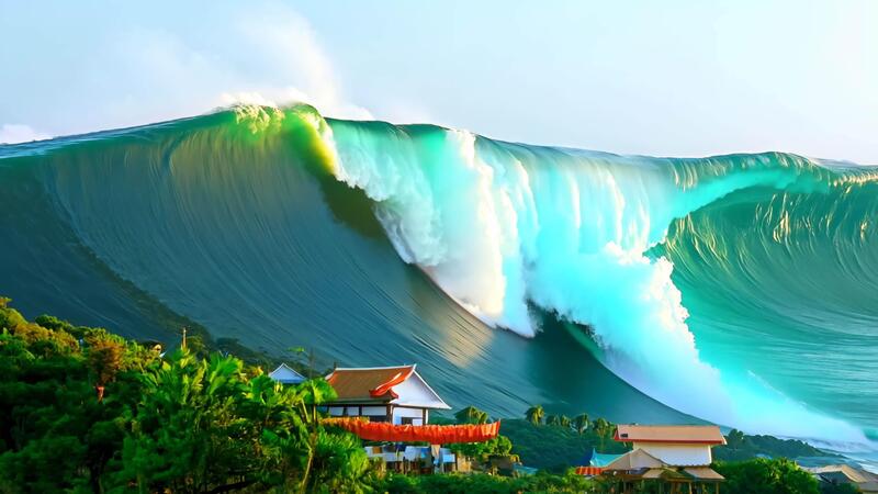 2025 tsunami footage wave