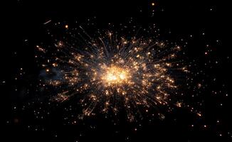Fireworks display lighting up the night sky during a festive celebration photo
