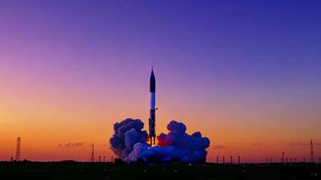 Rocket launch spaceship mission spacecraft take off engine fuel satellite orbit carrying astronauts moon exploration mars cargo safe ignition aerospace engineering progress advancement video