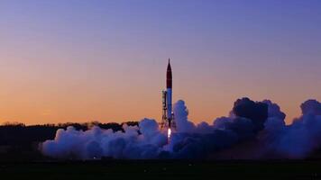 Rocket launch spaceship mission spacecraft take off engine fuel satellite orbit carrying astronauts moon exploration mars cargo safe ignition aerospace engineering progress advancement video