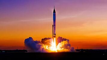 Rocket launch spaceship mission spacecraft take off engine fuel satellite orbit carrying astronauts moon exploration mars cargo safe ignition aerospace engineering progress advancement video