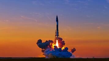 Rocket launch spaceship mission spacecraft take off engine fuel satellite orbit carrying astronauts moon exploration mars cargo safe ignition aerospace engineering progress advancement video