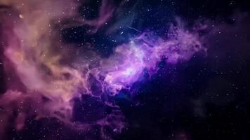 Moving nebulas space travel hyperlapse floating through galaxy stars planet universe cosmic travel outer space timelapse journey exploration nebula infinity colorful motion futuristic sci video