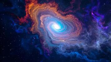 Moving nebulas space travel hyperlapse floating through galaxy stars planet universe cosmic travel outer space timelapse journey exploration nebula infinity colorful motion futuristic sci video