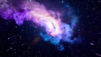 Moving nebulas space travel hyperlapse floating through galaxy stars planet universe cosmic travel outer space timelapse journey exploration nebula infinity colorful motion futuristic sci video