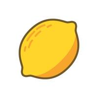 Lemon cartoon . Lemon on white background. Lemon icon . vector