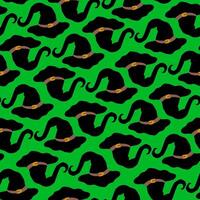 Witch's hat seamless pattern on green. Wizard's hat repeat pattern. Halloween, witchcraft spooky background, texture for paper, fabric design. vector