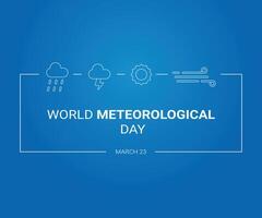 World Meteorological Day is an annual event on March 23rd that commemorates the establishment of the World Meteorological Organization pro design. vector