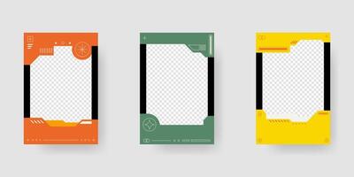 Abstract sci-fi frame. Hud interface design style. Digital futuristic frame element. Cyberpunk style. Design for banner, card, player card game, background. vector