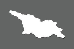 Georgia map with single land area using white color on dark background illustration vector