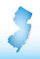 Blue New Jersey map ice with dark and light effect on light background illustration vector