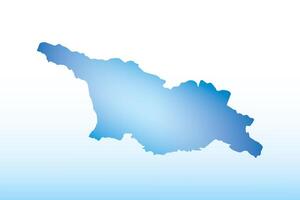 Blue Georgia map ice with dark and light effect on light background illustration vector