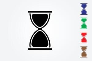 Modern hourglass icon on white background to calculate time vector