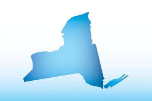 Blue New York map ice with dark and light effect on light background illustration vector
