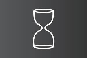 Hourglass icon on dark background to calculate time vector