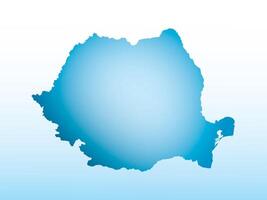 Blue Romania map ice with dark and light effect on light background illustration vector