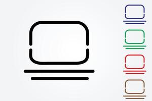 Smart personal computer icon on white background vector