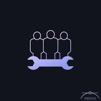 repair team icon for web or apps vector