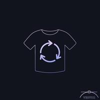 Sustainable fashion icon with a gradient vector
