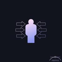 social pressure icon with a gradient vector