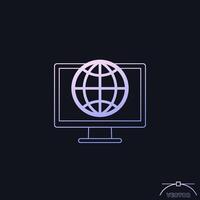 free internet access icon with a gradient vector