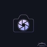 photography icon with a camera, vector