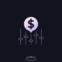 dynamic pricing icon for web and apps vector