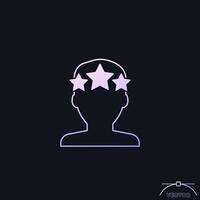 employee experience icon with gradient vector