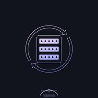 server backup icon with gradient vector