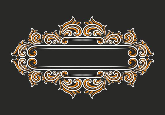 Victorian frame ornament for wedding