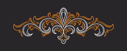 Scroll and Flower Frames ornament vector
