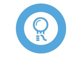 Search icon isolated on white background Trendy search icon in flat style magnifying glass vector