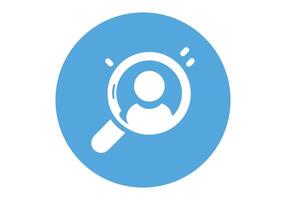 Search icon isolated on white background Trendy search icon in flat style magnifying glass vector