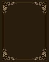 decorative corner frame square border frame border line greeting card invitation card product label vector