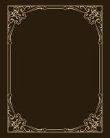 decorative corner frame square border frame border line greeting card invitation card product label vector