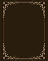 decorative corner frame square border frame border line greeting card invitation card product label vector