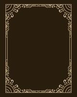 decorative corner frame square border frame border line greeting card invitation card product label vector