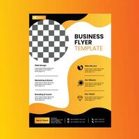 Poster cover book design template with space for photo background Use for annual report vector