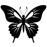 Beautiful silhouette of a flying butterfly icon, perfect for illustrations and graphic designs. This elegant design captures the delicate nature of butterflies in a stylish, vector
