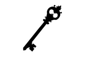 Vintage Key Outline Elegant Design vector
